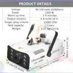 Fog Machine with 6 LED Lights
