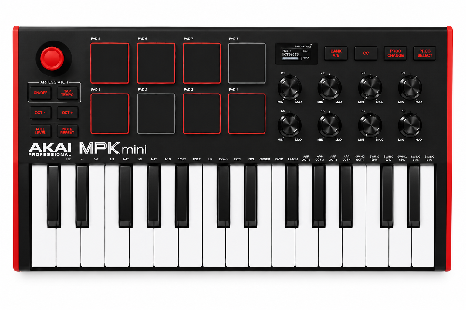 5 star Finest Akai MPK Mini USB Controller for Home Studios 18 Akai Mini keyboard