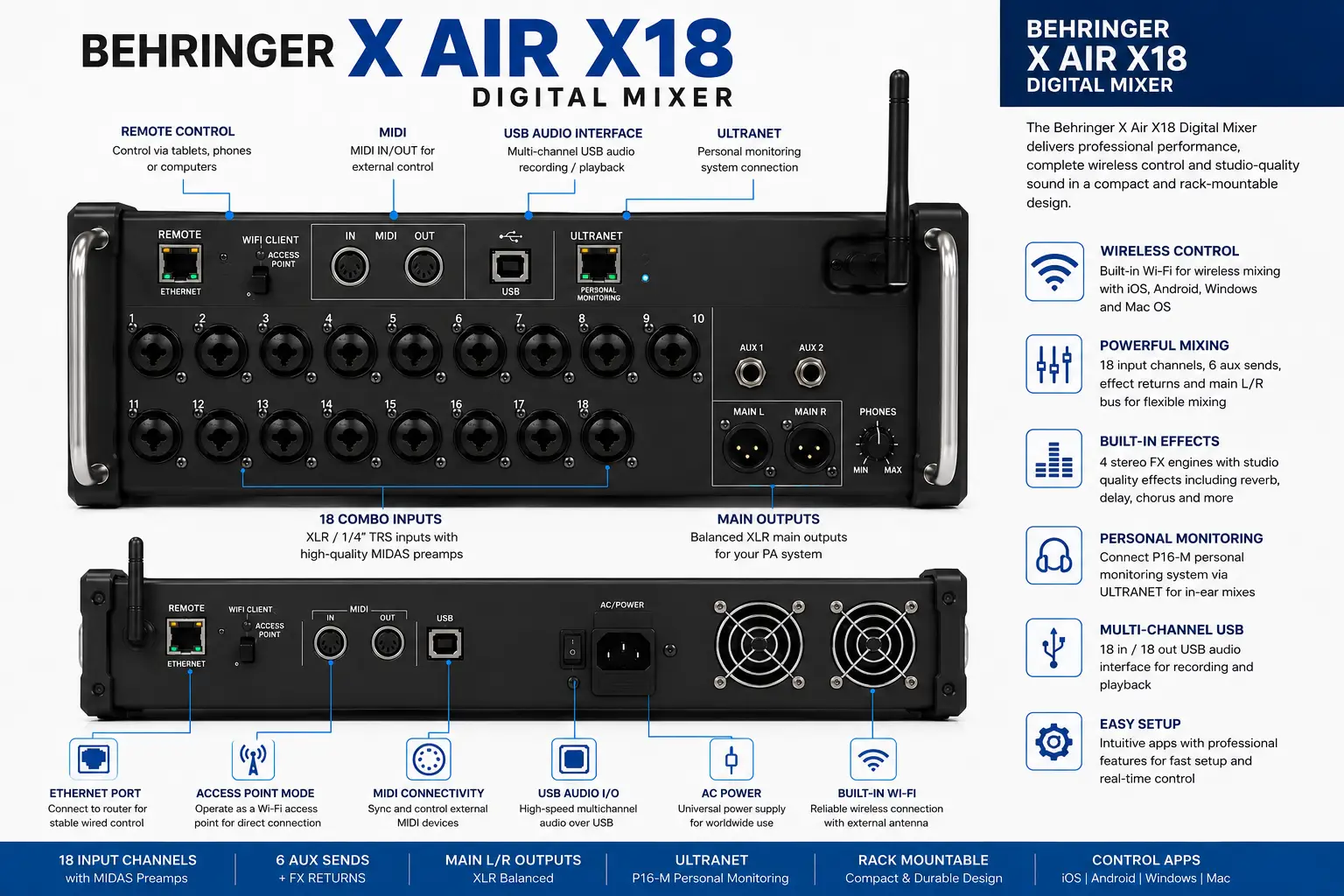 Behringer X Air X18 Digital Mixer