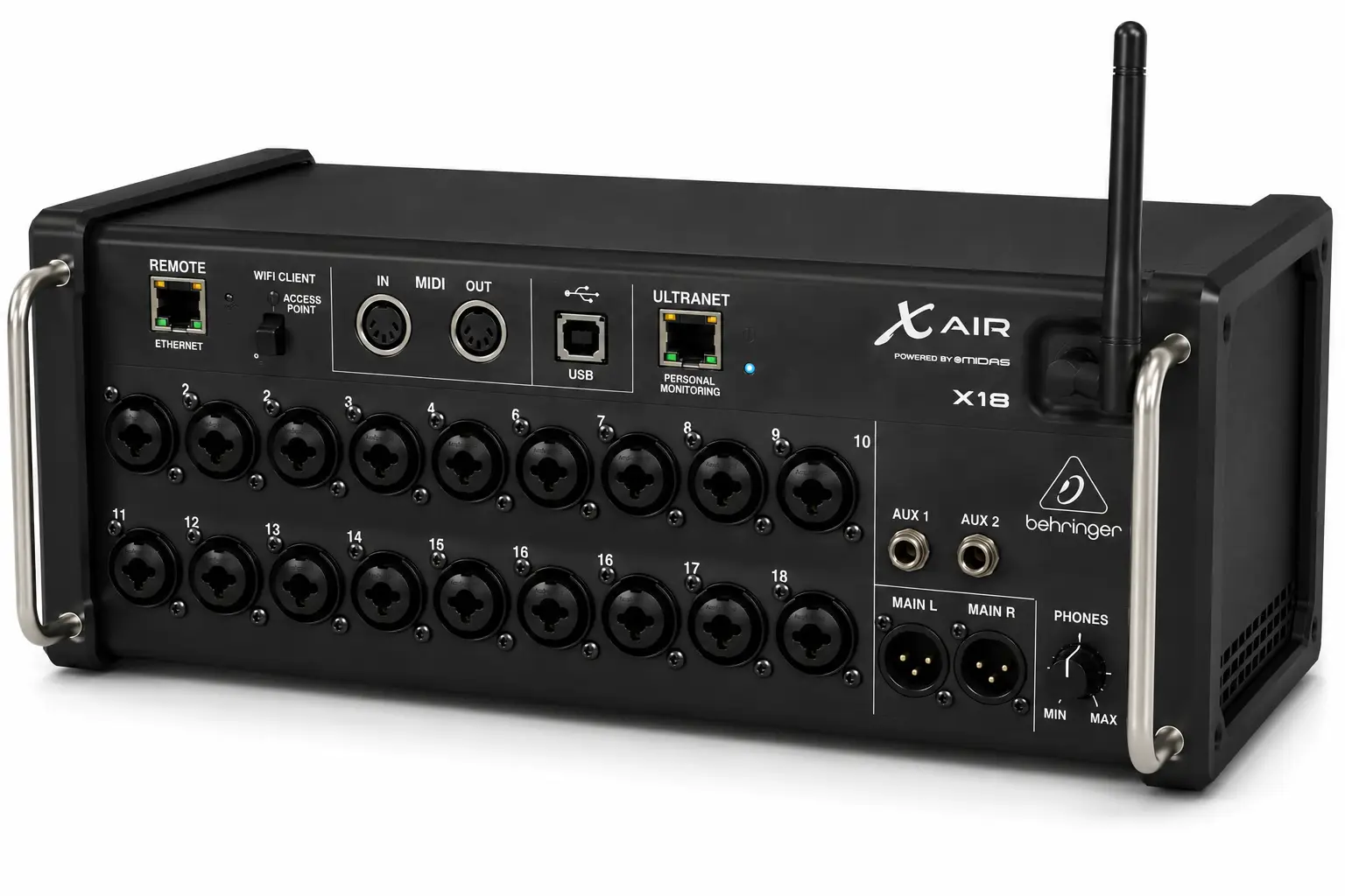 Behringer X Air X18 Digital Mixer – Powerful Wireless Mixer for Live Sound, Churches and Studio Recording 7 Behringer X18 audio mixer