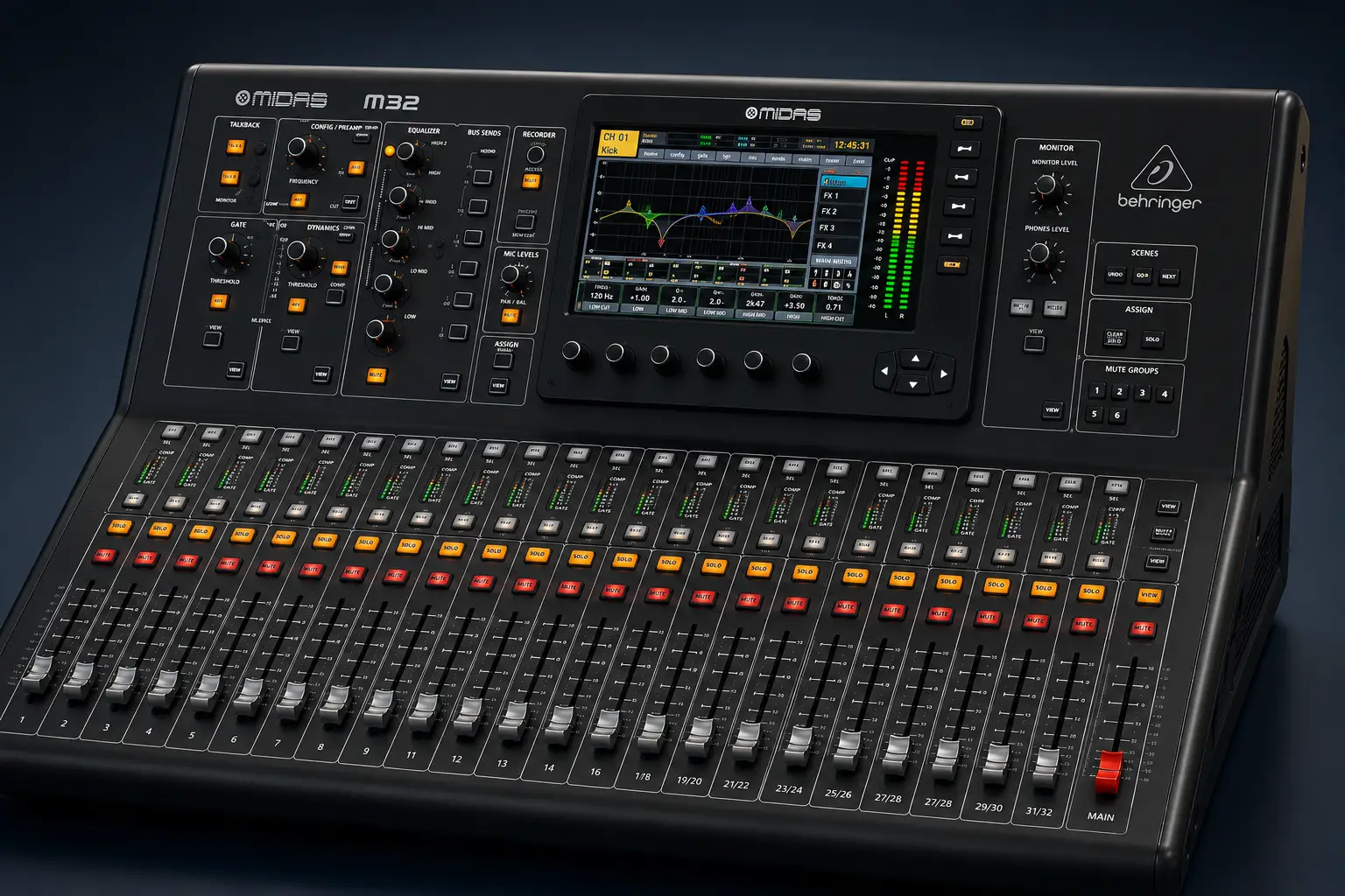 Behringer Midas M32 Digital Mixer – Professional Console for Live Sound and Studio Recording 6 Midas M32 audio mixer