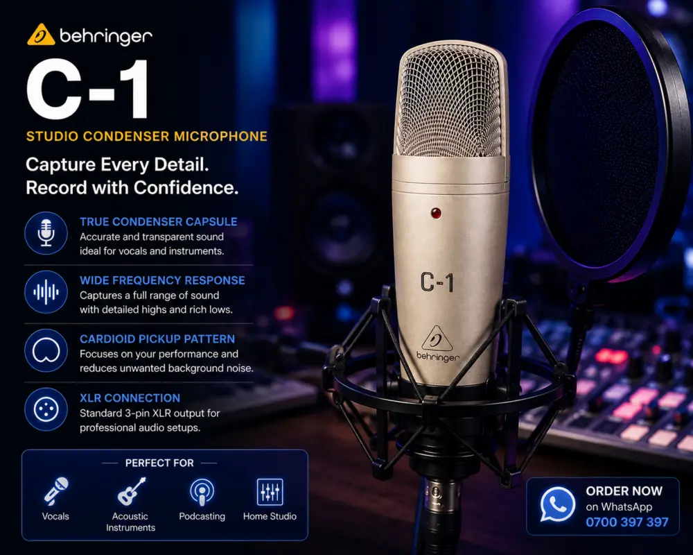 Get Reliable Oxygen Pro 61 Keyboard for Music Production 13 Behringer C1 microphone price in Kenya
