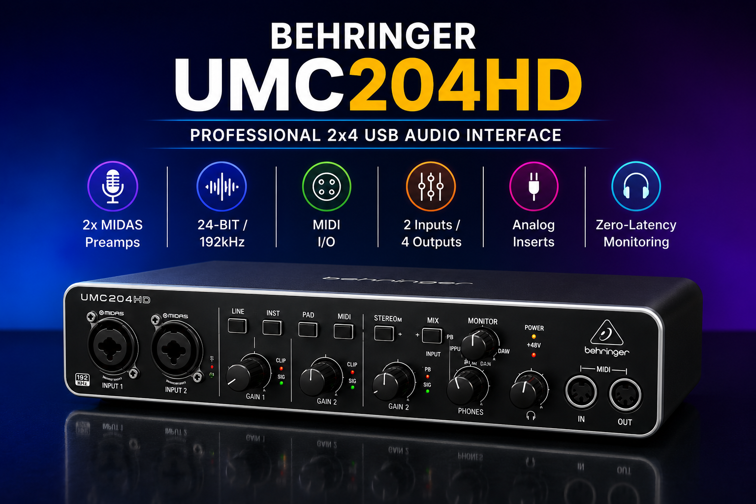 Behringer UMC204HD Price In Kenya 10 Behringer UMC204HD USB audio interface Kenya