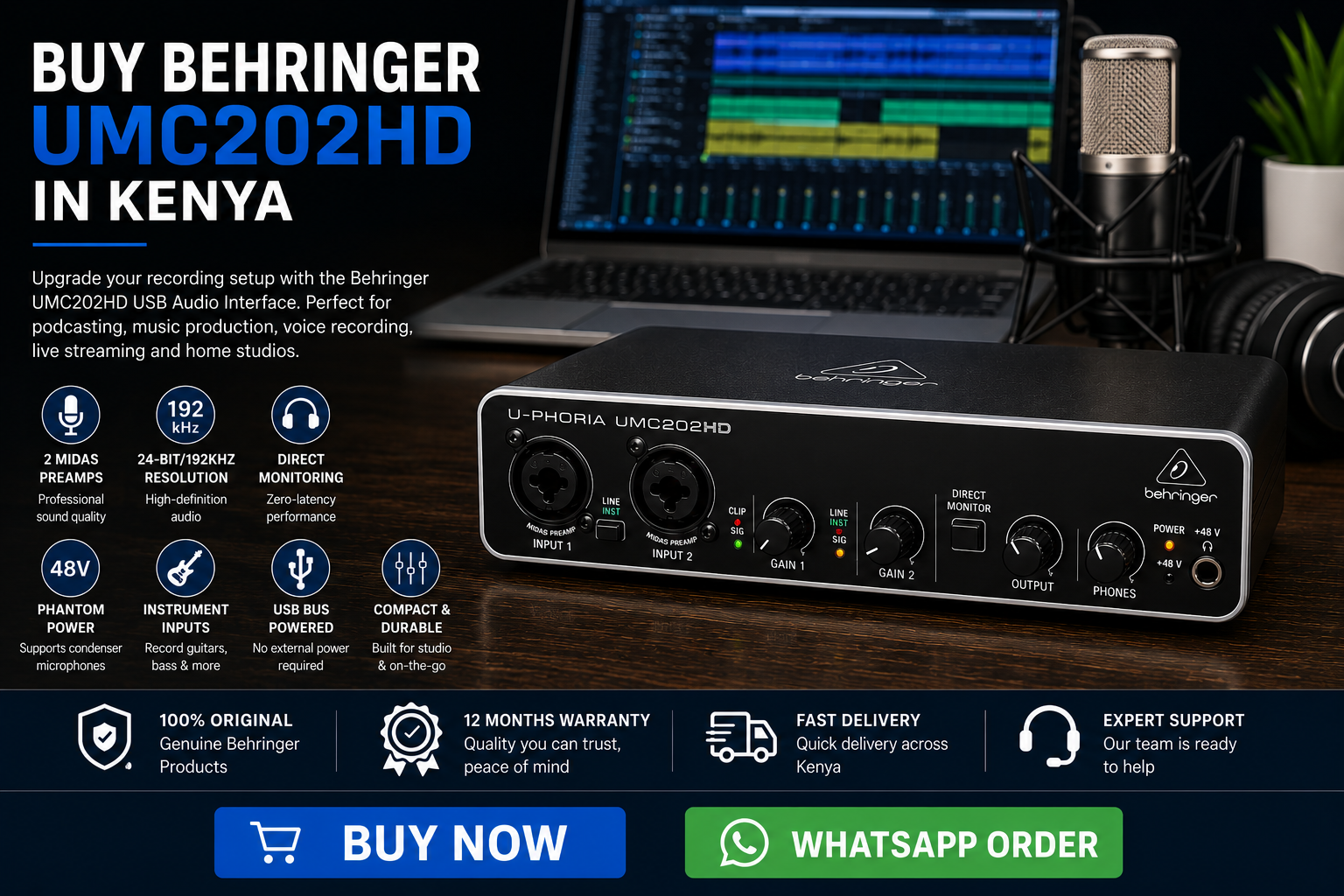 Behringer UMC202HD Price In Kenya 9 Buy Behringer UMC202HD Kenya
