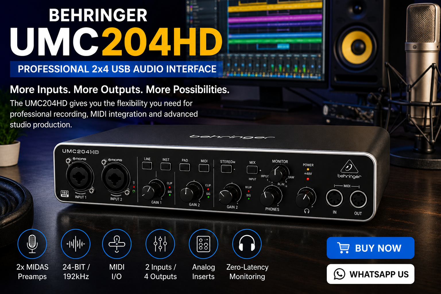 Behringer UMC204HD Price In Kenya 8 Buy Behringer UMC204HD Kenya