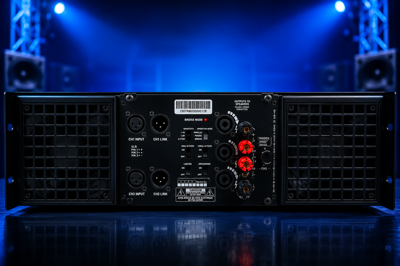 he QSC RMX 5050 Power Amplifier