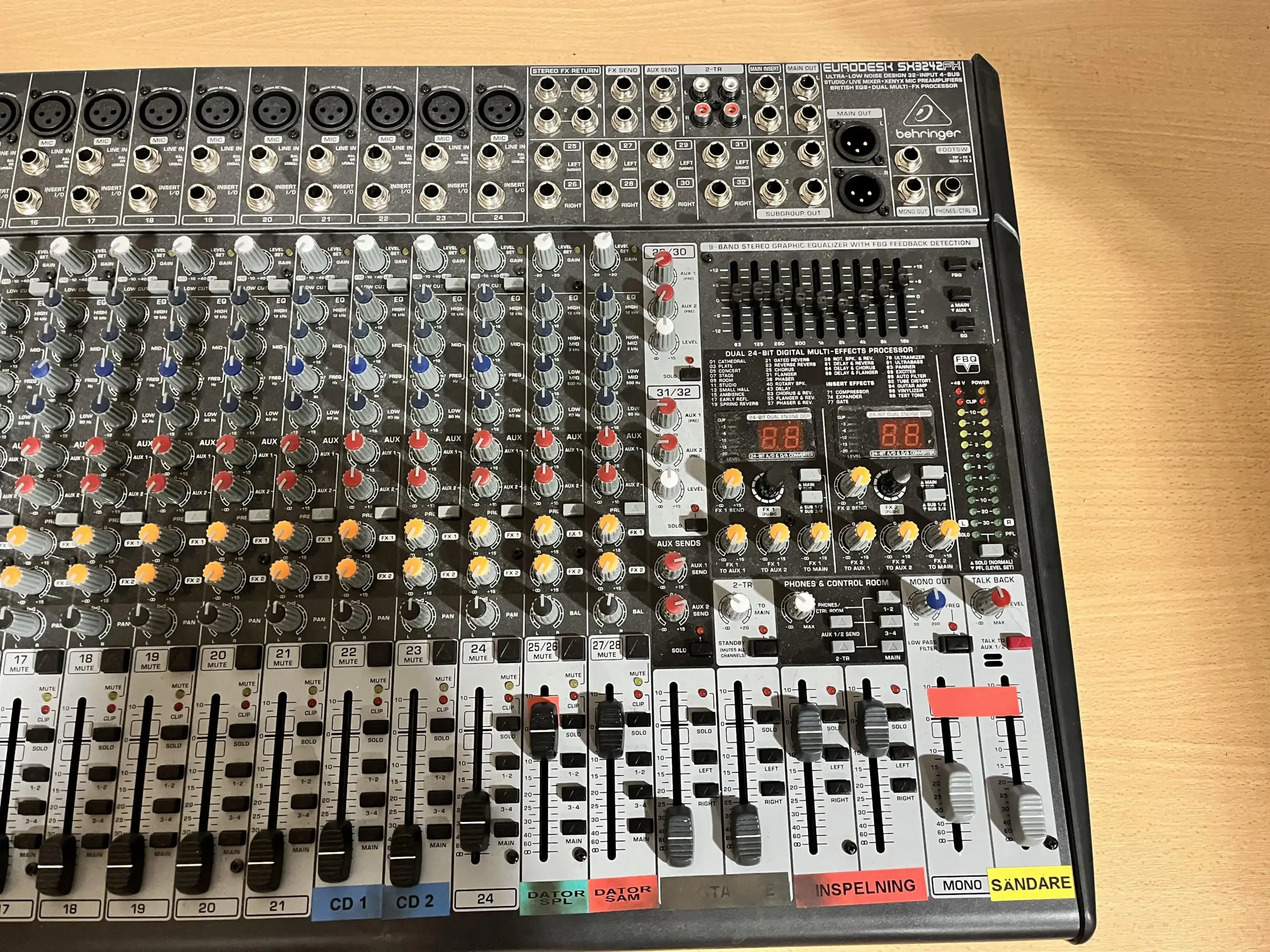 Behringer Eurodesk SX3242FX Price in Kenya: The Professional Mixer Built for Churches, Studios & Live Events 11 Behringer SX3242FX large format analog mixer