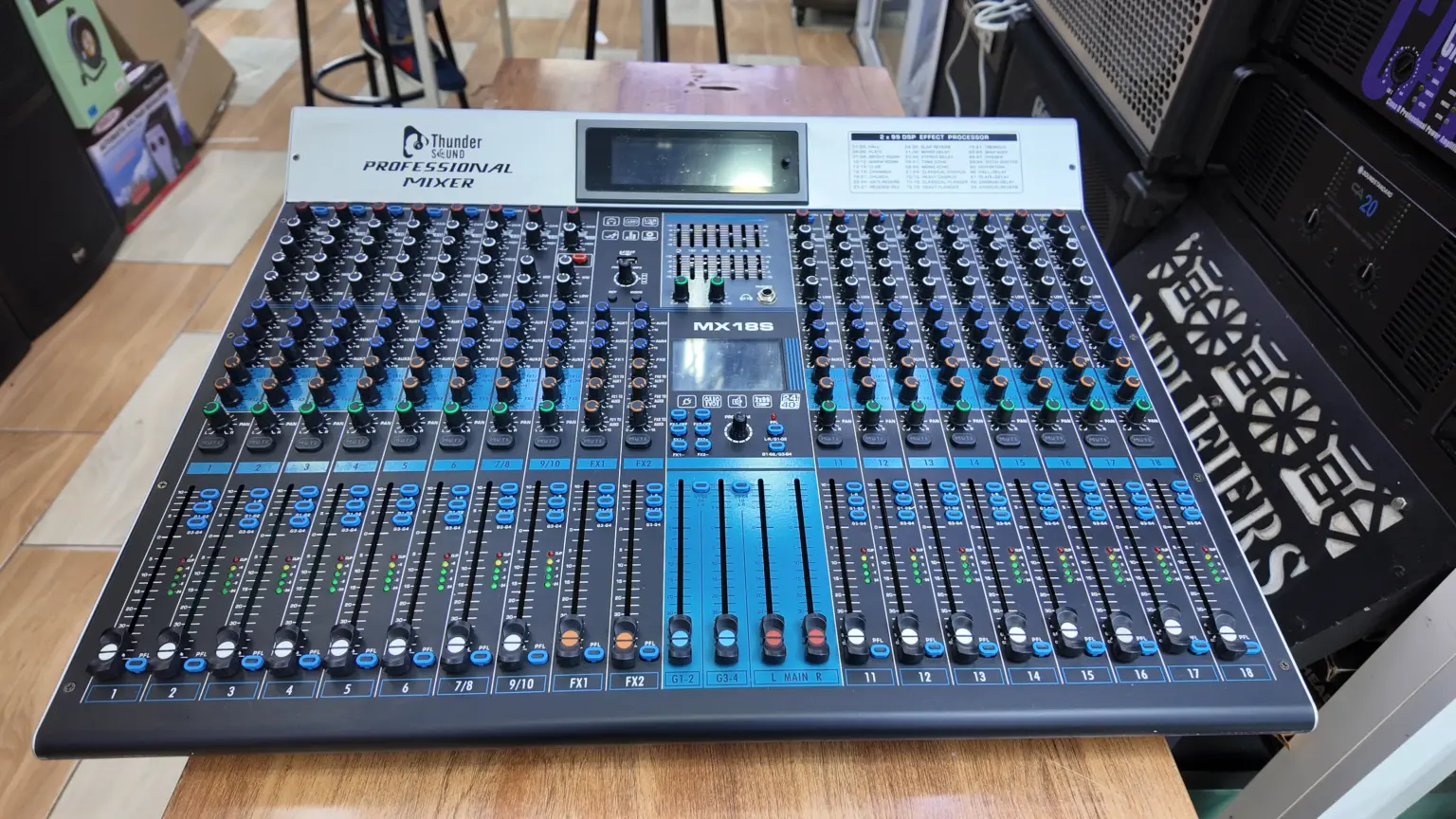 Thunder Sound MX18S Professional 18-Channel Audio Mixer with Dual DSP Effects – Advanced Mixer for Worship, Bands and Events 10 Thunder Sound MX18S DSP mixer