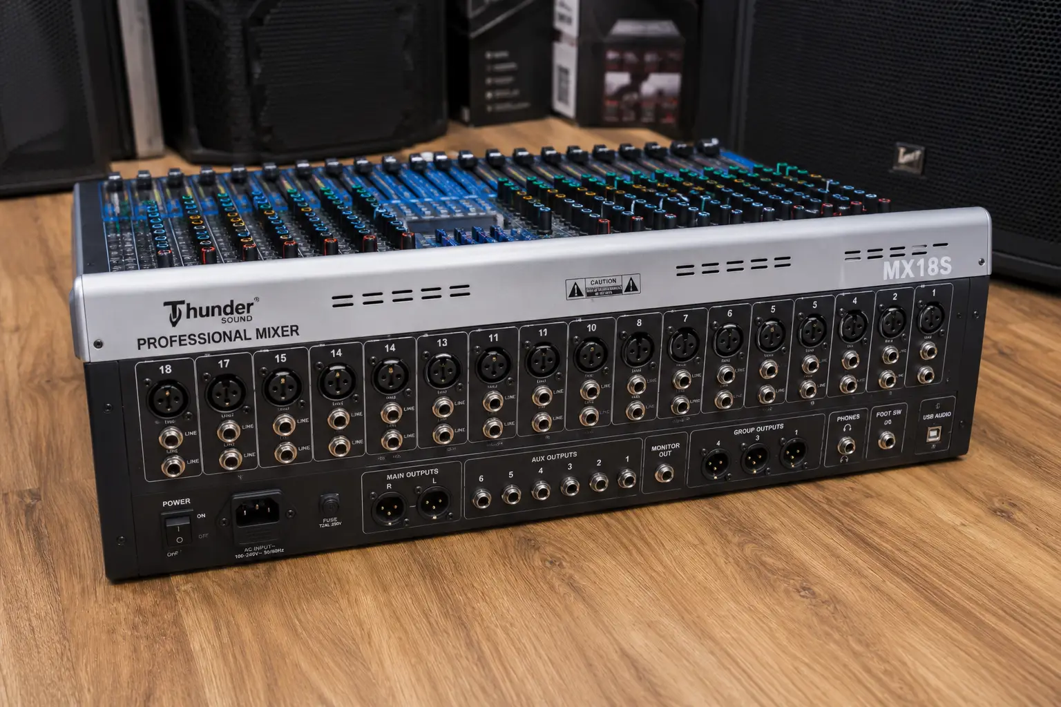 Thunder Sound MX18S Professional 18-Channel Audio Mixer with Dual DSP Effects – Powerful Mixer for Churches, Bands and Studios 9 Thunder Sound MX18S mixer