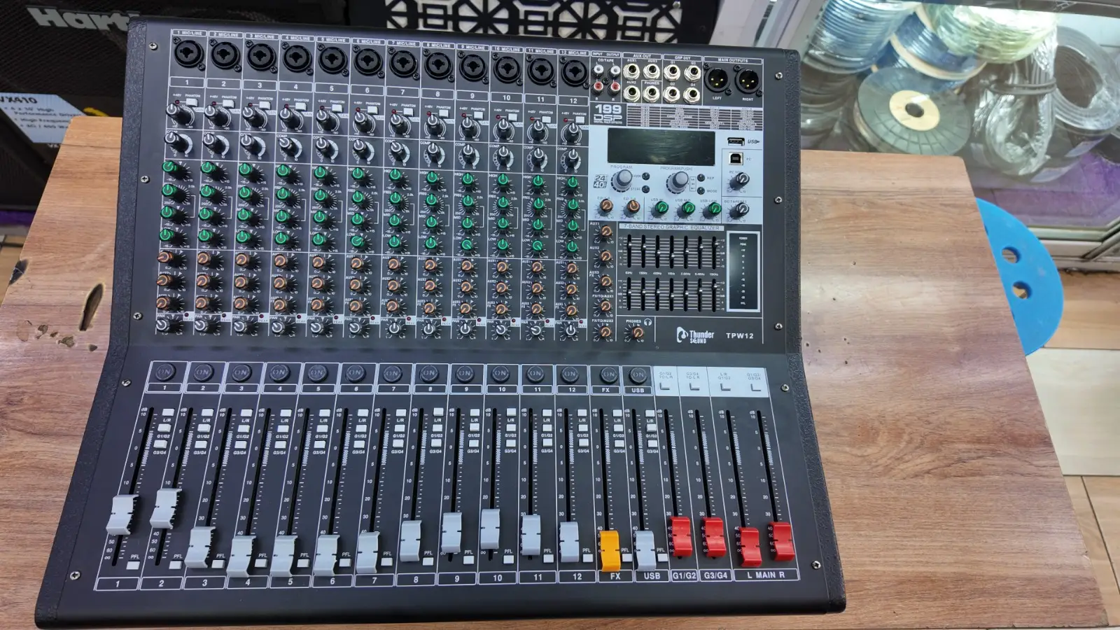 Thunder Sound TPW 12 Professional Powered Audio Mixer – 12 Channel Powered Mixer with DSP Effects for Churches, DJs, Bands and PA Systems 10 Thunder Sound TPW 12 price in Kenya