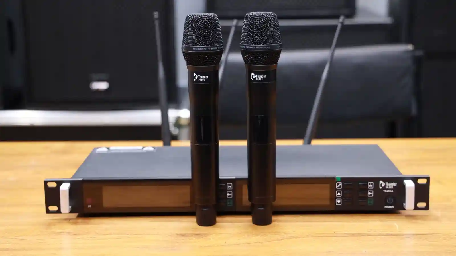 Thunder Sound TS200A Dual-Channel UHF Wireless Microphone System – Two Handheld Mics for Churches, Schools and Events 8 Thunder Sound TS200A church microphone